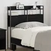 Image de vidaXL Tête de lit de rangement Chêne noir Bois dingénierie 859665