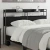 Image de Bout de lit Vidaxl Tête de lit de rangement Chêne noir 135 cm Bois dingénierie