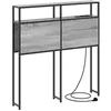 Image de Tête de lit avec rangement - vidaXL - Sonoma Gris - Bois dingénierie - 15x78x98 cm - Station de charge - 2 étagères