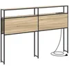 Image de Tête de lit de rangement - vidaXL - Chêne Sonoma - Bois dingénierie - 15x138x98 cm - Avec station de charge