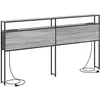 Image de Tête de lit avec rangement - vidaXL - Sonoma Gris - 200 cm - Bois dingénierie - 15x203x98 cm - Avec station de charge