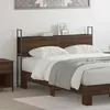 Image de Tête de lit VIDAXL chêne marron avec rangement et station de charge 138 x 15 x 98 cm