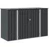 Image de Boîte de rangement de jardin en acier - vidaXL - Noir - 214x82x132 cm - Acier anti-rouille - Verrou à pêne dormant