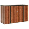 Image de Boîte de rangement de jardin en acier - vidaXL - Marron - 214x82x132 cm - Acier anti-rouille - Verrouillage sécurisé