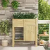 Image de vidaXL Jardin haut avec étagère Marron Pinède imprégnée 3385878