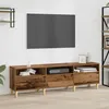 Image de VIDAXL Meuble TV 150x30x45 cm Bois dingénierie Marron - Style campagne tiroirs & étagères