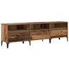 Image de Meuble TV bois ancien - vidaXL - 150x30x45 cm - Bois dingénierie et fer - Industriel moderne - 3 étagères