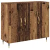 Image de Buffet moderne en bois dingénierie - vidaXL - 90x34x80 cm - Marron - 3 portes à fil - Grand espace de rangement