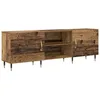 Image de Meuble TV en bois dingénierie - vidaXL - 150x30x50 cm - Bois ancien - 2 portes - 2 étagères - Assemblage requis