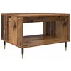 Image de Table basse industrielle - vidaXL - Bois ancien - 60x50x40 cm - Bois dingénierie - Pieds en fer - Finition mate