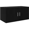 Image de Armoire murale moderne - vidaXL - Chêne Noir - Bois dingénierie - 80x42.5x40 cm - 2 portes - Rangement pratique