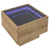 Image de Table basse carrée rustique - vidaXL - Chêne artisanal - 40x40x30 cm - Bois dingénierie - Surface texturée
