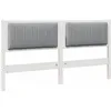 Image de Tête de lit capitonnée - vidaXL - 160 cm - Blanc - Pin massif - Rembourré - Design moderne - Facile à nettoyer