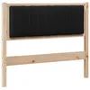 Image de Tête de lit capitonnée - vidaXL - Marron - 100 cm - Pin massif - Rembourré - Design moderne - Facile à nettoyer