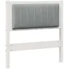Image de Tête de lit capitonnée - vidaXL - Blanc - Pin massif - 85 5x8x85 5 cm - 100% polyester - Facile à nettoyer