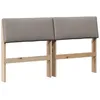 Image de Tête de lit capitonnée - vidaXL - 140 cm - Taupe - Pin massif - Rembourrée en mousse - Facile à nettoyer