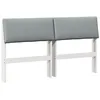 Image de Tête de lit capitonnée - vidaXL - 140 cm - Gris clair - Pin massif - Rembourrée en mousse - Facile à nettoyer