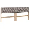 Image de Tête de lit capitonnée - vidaXL - 180 cm - Taupe - Pin massif - Rembourrée en tissu - Coussin moelleux