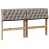 Image de Tête de lit capitonnée - vidaXL - 140 cm - Taupe - Pin massif - Rembourrée en tissu - Durable - Facile à nettoyer