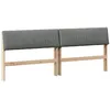 Image de Tête de lit capitonnée - vidaXL - Gris foncé - 200 cm - Pin massif - Rembourrage en mousse - Facile à nettoyer