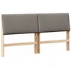 Image de Tête de lit capitonnée - vidaXL - 180 cm - Taupe - Pin massif - Rembourrage en mousse - Facile à nettoyer