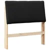 Image de Tête de lit capitonnée - vidaXL - Noir - 90 cm - Pin massif - Style moderne - Rembourrage moelleux - Facile à nettoyer