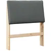 Image de Tête de lit capitonnée - vidaXL - Gris foncé - 80 cm - Pin massif - Rembourrage en mousse - Facile à nettoyer