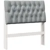 Image de Tête de lit capitonnée - vidaXL - Gris clair - 90 cm - Pin massif - Coussin rembourré - Facile à nettoyer