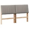 Image de Tête de lit capitonnée - vidaXL - 160 cm - Taupe - Pin massif - Rembourrage en mousse - Facile à nettoyer