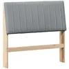 Image de Tête de lit capitonnée - vidaXL - Gris clair - 100x17x935 cm - Pin massif - Rembourrage en mousse - Facile à nettoyer