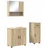 Image de Ensemble de mobilier de salle de bain - vidaXL - Chêne sonoma - Bois dingénierie - 61x35x64 cm - 3 pièces