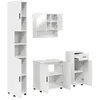 Image de Ensemble de mobilier de salle de bain - vidaXL - Blanc - Bois dingénierie - 61x35x64 cm - 4 pièces - Montage mural