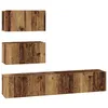 Image de Ensemble meuble TV mural - vidaXL - Bois Ancien - Bois dingénierie - 80x30x30 cm - 6 portes - Poids maximal 240 kg