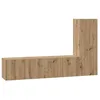 Image de Meuble TV mural moderne - vidaXL - Chêne artisanal - Bois dingénierie - 60x30x30 cm - 2 portes - 3 étagères