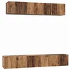 Image de Meuble TV suspendu en bois dingénierie - vidaXL - Bois ancien - 60x30x30 cm - Étagères murales - Portes à charnières