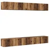 Image de Meuble TV mural en bois dingénierie - vidaXL - Bois ancien - 80x30x30 cm - 2 portes - 360 kg max - Assemblage requis