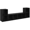 Image de Étagère cube modulaire - vidaXL - Chêne Noir - 37x35x72 cm - Compartiments cubiques - Usage intérieur