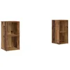 Image de Ensemble meuble TV modulable - vidaXL - Bois vieilli - 72x35x36.5 cm - Étagères cubiques modulaires