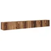 Image de Meuble TV mural - vidaXL - Bois Ancien - 60x30x30 cm - Bois dingénierie - 4 portes - Étagère - Assemblage facile