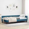 Image de vidaXL Cadre de lit dangle Bleu 90 cm x 200 cm Velours 42016153