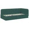 Image de Cadre de lit dangle en velours - vidaXL - Vert foncé - 194x94x72 cm - Poids 25.9 kg - Lit simple 90x190 cm