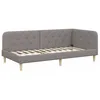 Image de Cadre de lit dangle en tissu - vidaXL - 90x190 cm - Taupe - Design en L - Polyvalent canapé-lit - Tête de lit ajustable