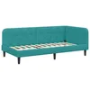 Image de Cadre de lit dangle en velours - vidaXL - Turquoise - 90x190 cm - Design en L - Polyvalent canapé-lit - 194x94x72 cm