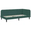 Image de Cadre de lit dangle en velours - vidaXL - Vert foncé - 100x200 cm - Design en L - Polyvalent canapé-lit - Hauteur 31 cm