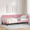 Image de Cadre de lit dangle en velours - vidaXL - Rose - 194x94x72 cm - Lit simple 90x190 cm - Design en L
