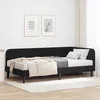 Image de Cadre de lit dangle en velours - vidaXL - Noir - 90x190 cm - Design en L - Polyvalent canapé et lit