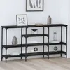 Image de Console extensible - vidaXL - 883558 - Noir - Cadre acier robuste - Pieds réglables