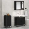 Image de Buffet bas - VIDAXL - 883587 - Chêne noir - Bois dingénierie & acier - Compact 35.5x35x76 cm
