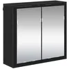 Image de Armoire miroir de salle de bain - vidaXL - Chêne noir - 65x20x60 cm - Miroir intégré - Étagère - Porte