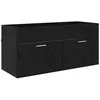 Image de Armoire de lavabo en bois dingénierie - vidaXL - Chêne Noir - 100x385x46 cm - Grand espace de stockage